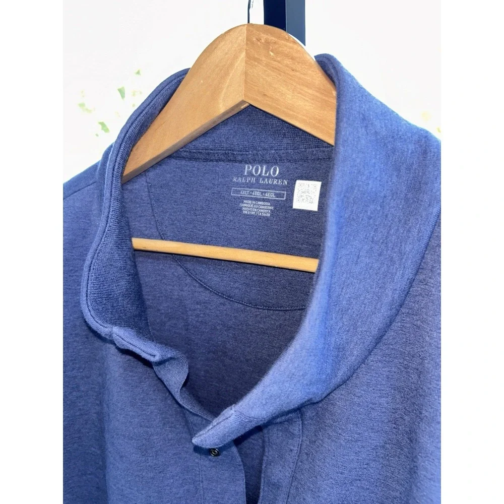 Polo Ralph Lauren double-knit quarter-snap mockneck sweatshirt 4XLT